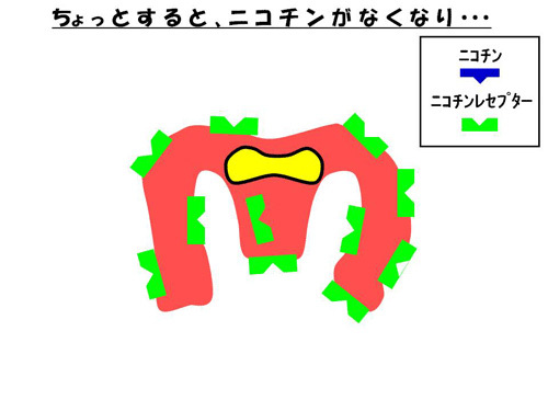 ちょっとすると、ニコチンがなくなり…